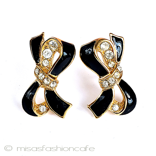 （画像用） Trifari　 トリファリ リボン　ピアス