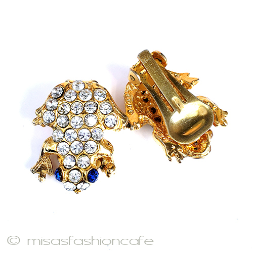 （画像用） クリスタル蛙イヤリング