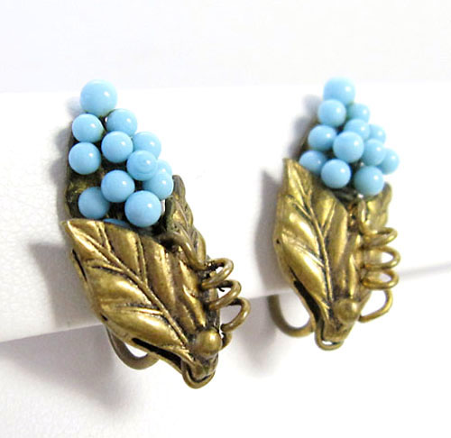 （画像用） チェコ製　葡萄イヤリング