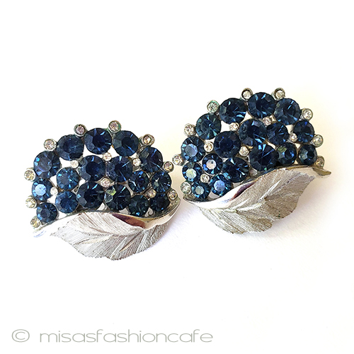 （画像用） ヴィンテージイヤリング トリファリ　紫陽花の花