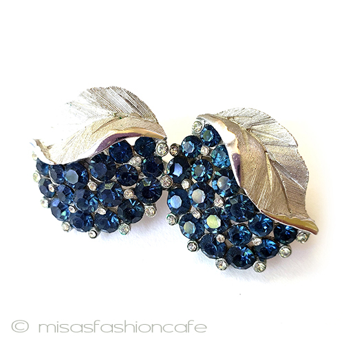 （画像用） ヴィンテージイヤリング トリファリ　紫陽花の花