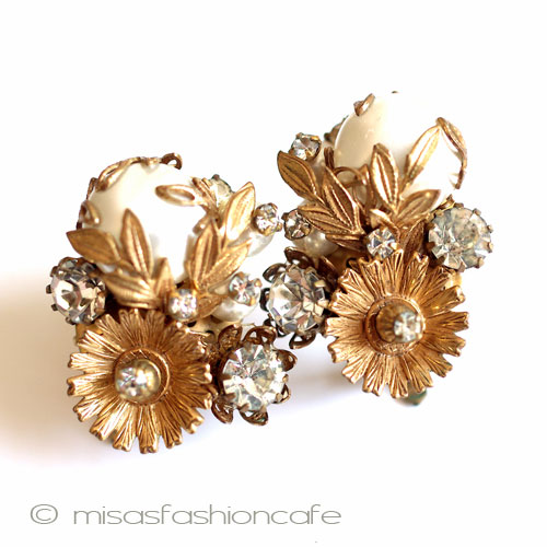 （画像用） パールRS花　イヤリング