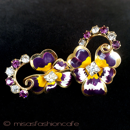 （画像用） 12Kgfすみれの花イヤリング