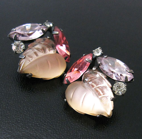 （画像用） Coro イヤリング 　ピーチガラス