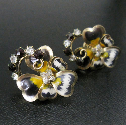 （画像用） 14Kgfスミレのお花イヤリング