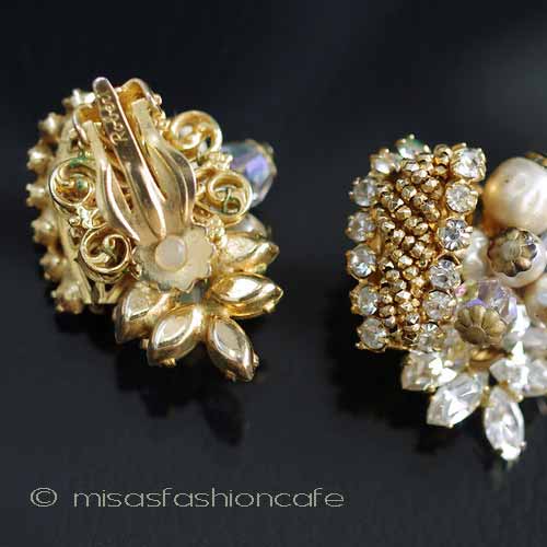 （画像用） Robert刻印イヤリング バロックパール＆RS