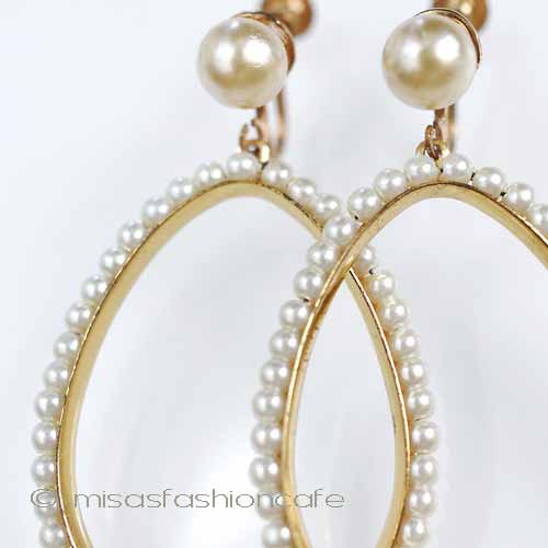 （画像用） パール フープ イヤリング