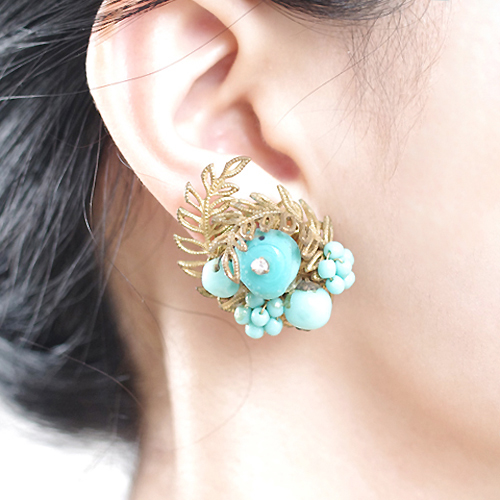 （画像用） DeMario NY　 フラワーイヤリング