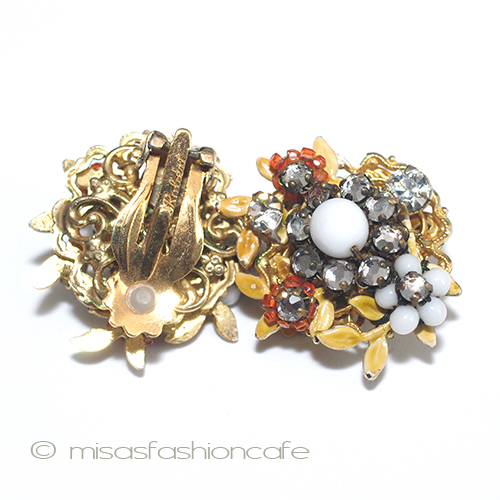 （画像用） Original by Robert刻印 お花ブーケ　イヤリング