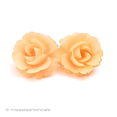 Trifari　 トリファリ ローズの花イヤリング - ウインドウを閉じる