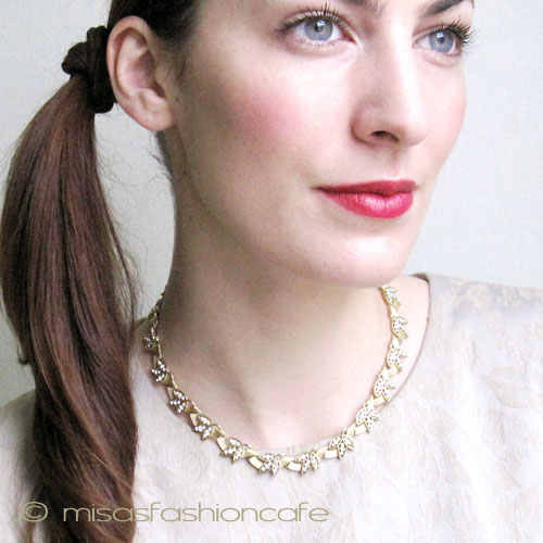 （画像用） Trifari トリファリ RSリーフ ネックレス