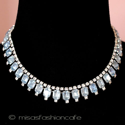 （画像用） アクアマリン＆クリア パーティーネックレス