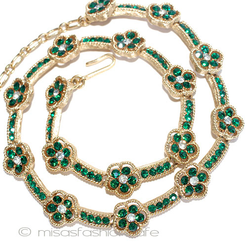 （画像用） Trifari　 トリファリ エメラルドRSの花