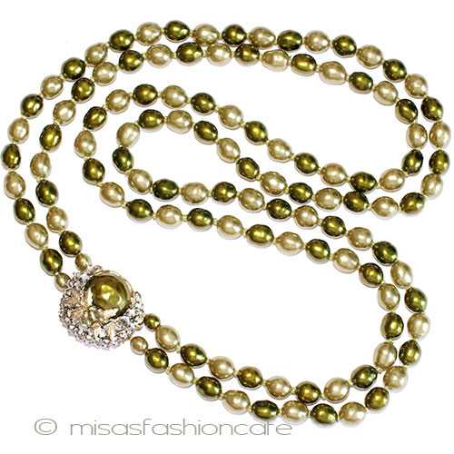 （画像用） アンティーク　ネックレス バロックパール　２連