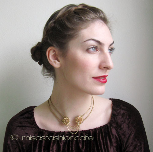 （画像用） Krementz クレメンツ 14Kgfフラワーネックレス