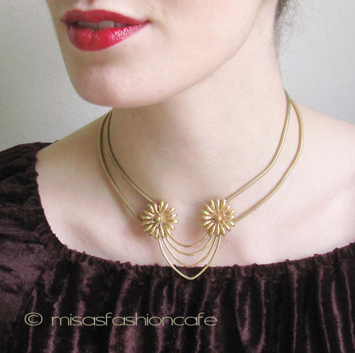 （画像用） Krementz クレメンツ 14Kgfフラワーネックレス