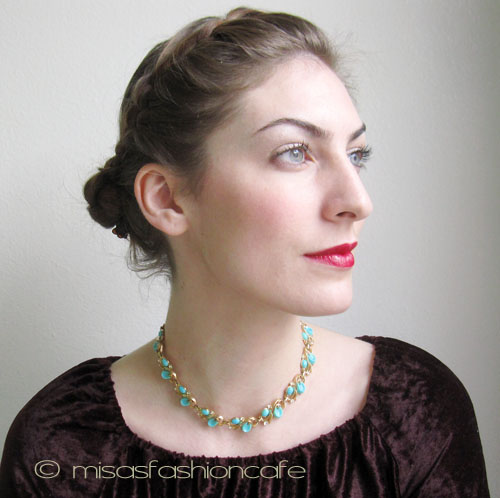 （画像用） Trifari　トリファリ 　ターコイズ　ネックレス