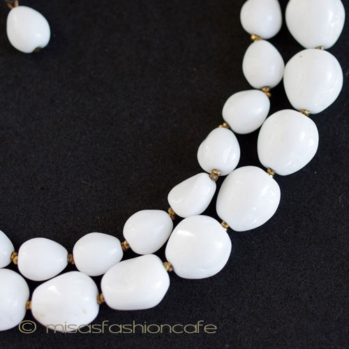 （画像用） ミリアムハスケル ネックレス ミルクガラス　２連！