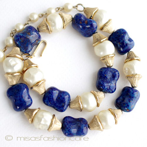 （画像用） Ｔｒｉｆａｒｉトリファリ　ネックレス バロックパールｘラピス