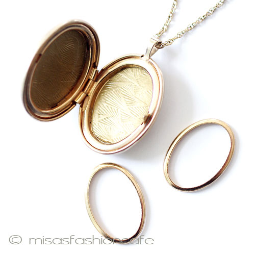 （画像用） 14Kgf　お花ロケット アンティーク　ネックレス