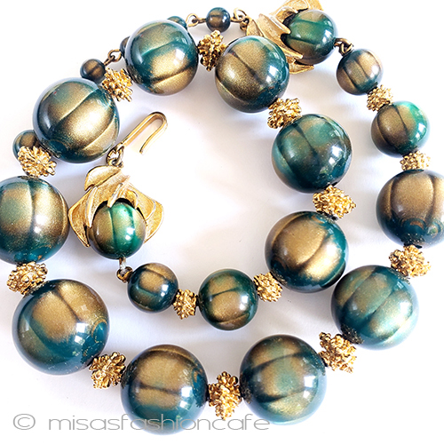 （画像用） Trifari　 トリファリ グリーン　ネックレス