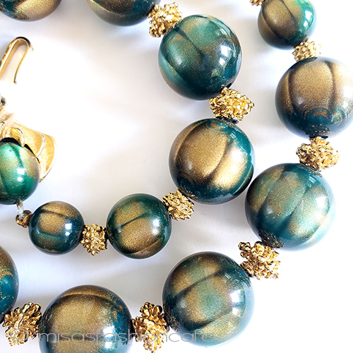 （画像用） Trifari　 トリファリ グリーン　ネックレス