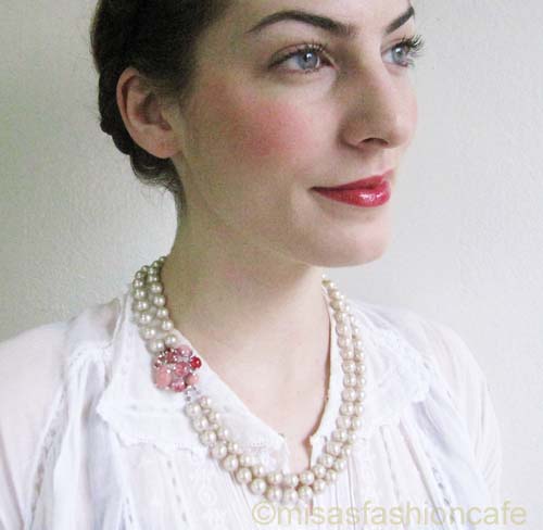 （画像用） Castlecliff グラスパール豪華ネックレス