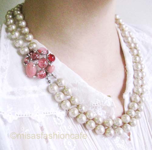 （画像用） Castlecliff グラスパール豪華ネックレス