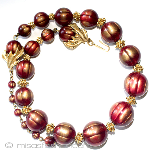 （画像用） Trifari　 トリファリ ワイン　ネックレス