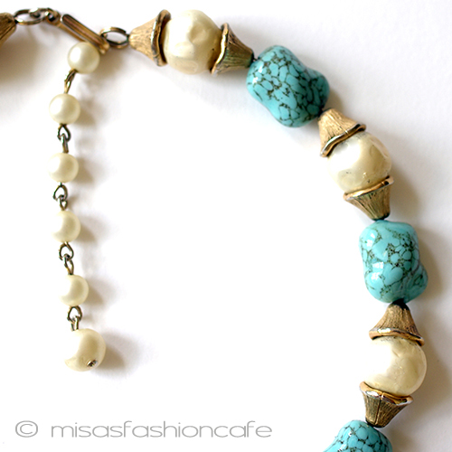 （画像用） Trifari　 トリファリ パール＆ターコイズ