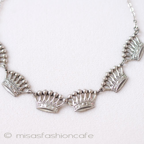 （画像用） 銀製スターリング刻印　 クラウン　ネックレス