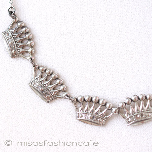 （画像用） 銀製スターリング刻印　 クラウン　ネックレス