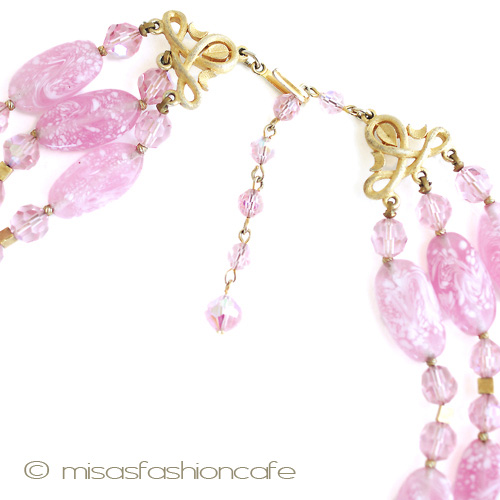 （画像用） Ｔｒｉｆａｒｉ　 トリファリ アートガラス３連ネックレス