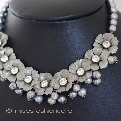 （画像用） フラワーｘパール ネックレス