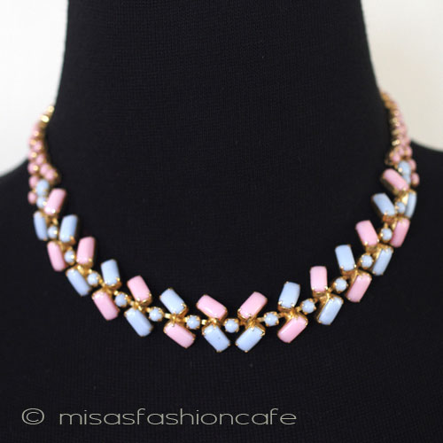 （画像用） ベビーピンク＆ブルー パステル　 ネックレス