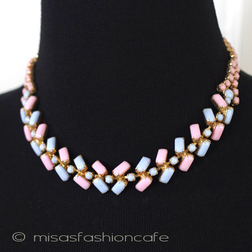 （画像用） ベビーピンク＆ブルー パステル　 ネックレス