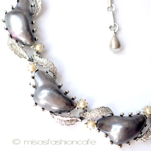 （画像用） ＣＯＲＯ　ネックレス バロックパール　銀葉