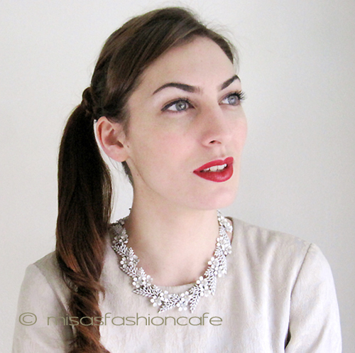 （画像用） Trifari　トリファリ エナメルフラワー ネックレス