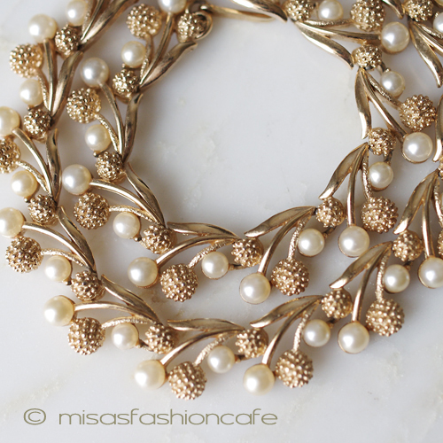 （画像用） Trifari　トリファリ 　パールの花ネックレス