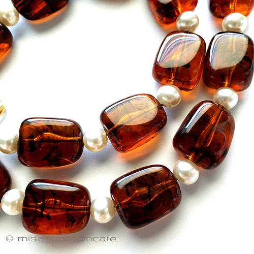 （画像用） Trifari　 トリファリ べっ甲＆パール