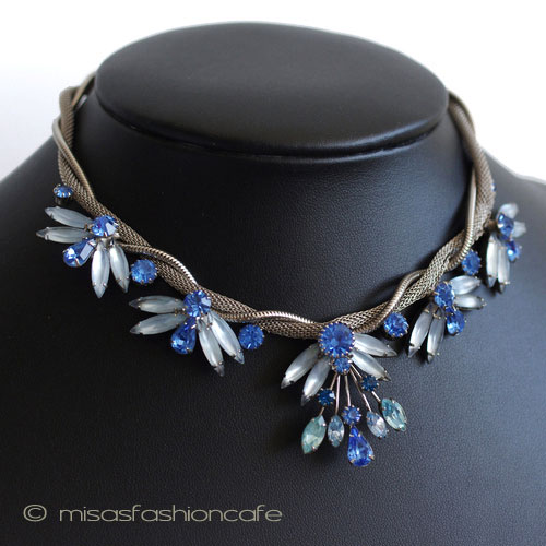 （画像用） ブルーガラスネックレス