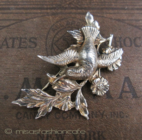 Sterling Silver 銀製 　Coro刻印 鳥と花 - ウインドウを閉じる