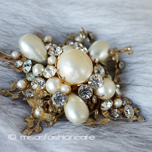 （画像用） DeMario NY　ブローチ バロックパール 花