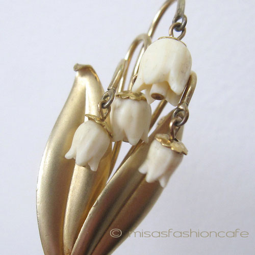 （画像用） 象牙アイボリー 12Kgf Winardすずらんブローチ