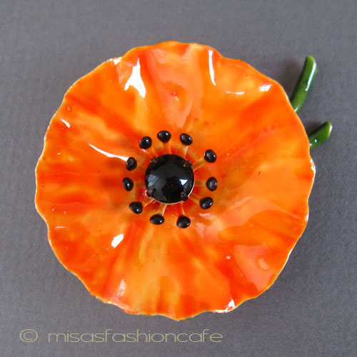 （画像用） Original By Robert　 ポピーの花ブローチ