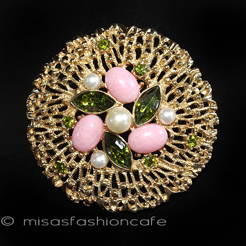 （画像用） サラコベントリー刻印 パールビジューブローチ