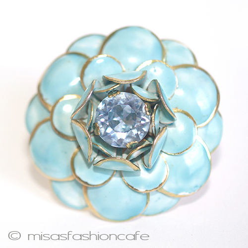 （画像用） ＳＡＮＤＯＲ　ブローチ ビジューブルーフラワー