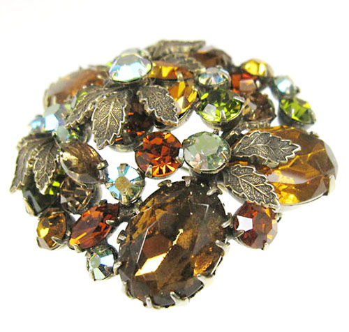 （画像用） Regencyリージェンシー 豪華アートガラスブローチ