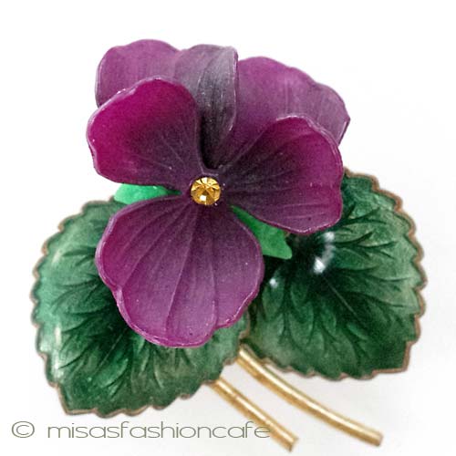 （画像用） パンジー・すみれ ブローチ
