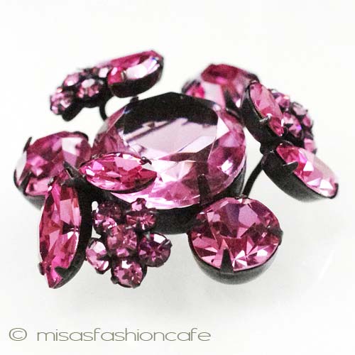 （画像用） Regencyリージェンシー クリスタル花ブローチ